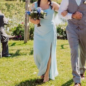 Light Blue Azazie Dress